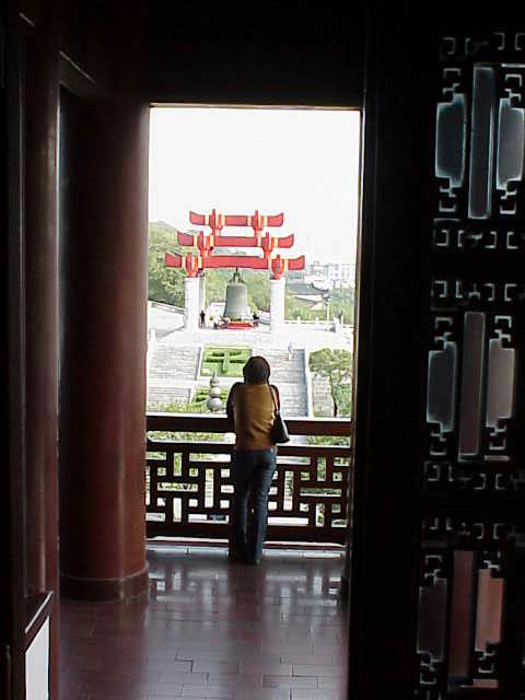    Bell tower from pagoda,    Yellow Crane Pagoda     